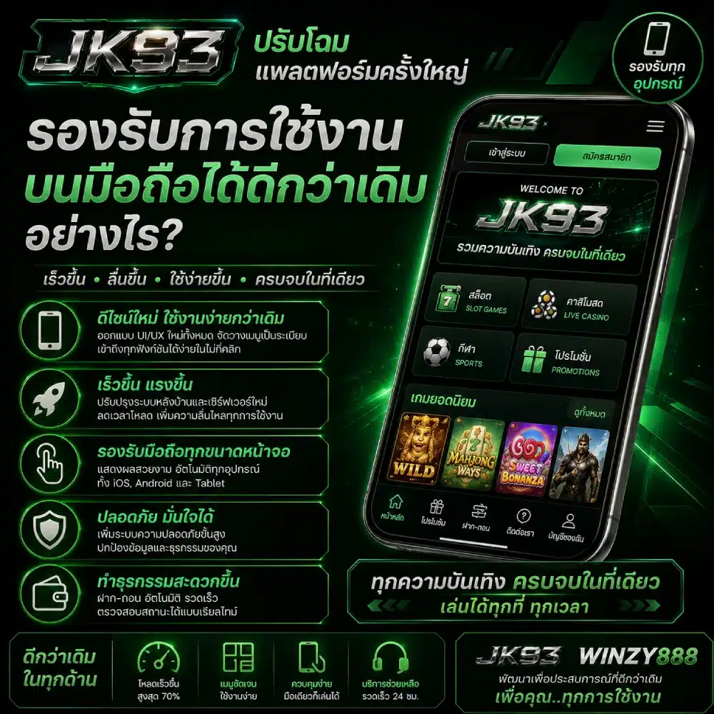 JK93 ปรับโฉมแพลตฟอร์มครั้งใหญ่ รองรับการใช้งานบนมือถือได้ดีกว่าเดิมอย่างไร